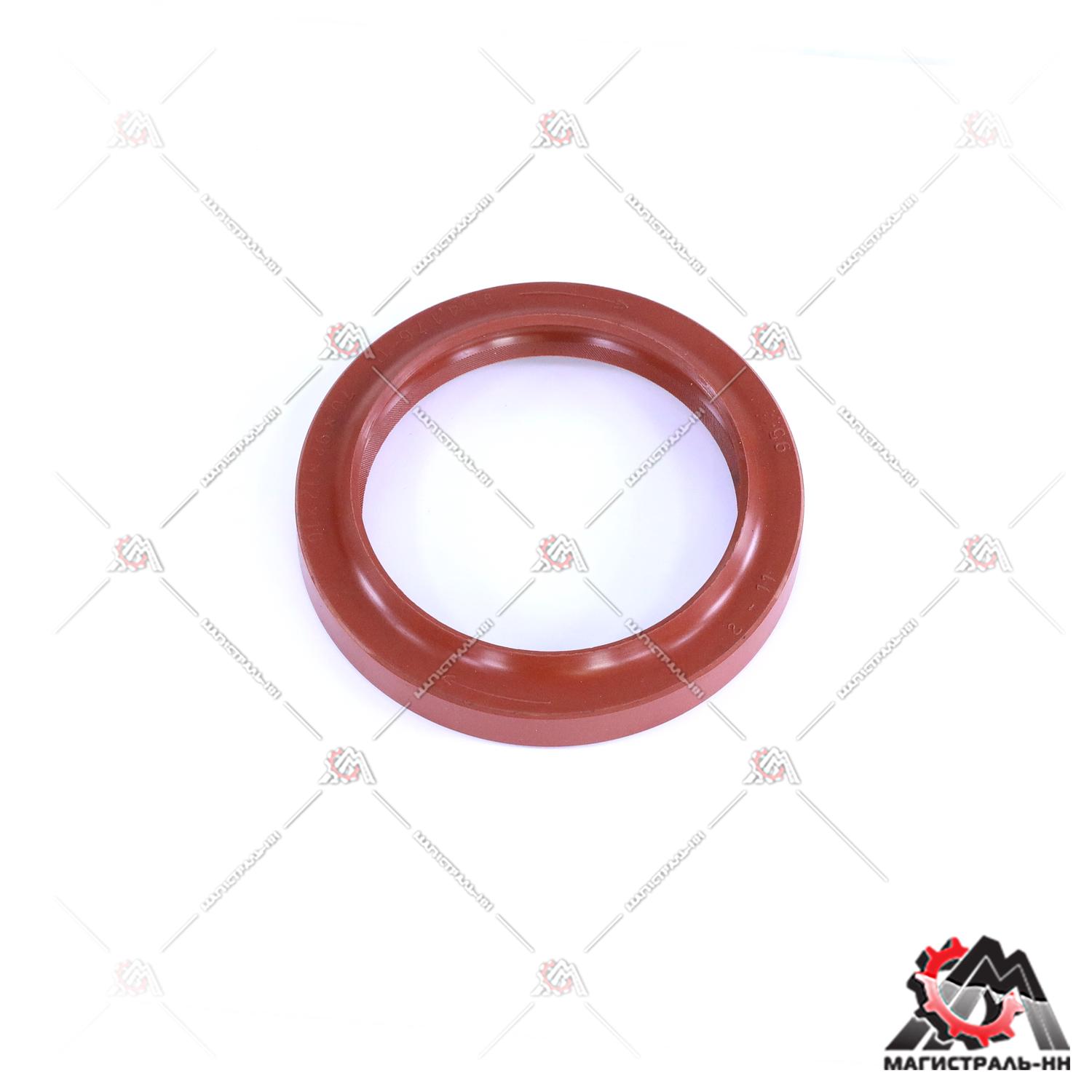 Сальник вала привода переднего моста КАМАЗ (70х92х12х16) красный (Балаково)
