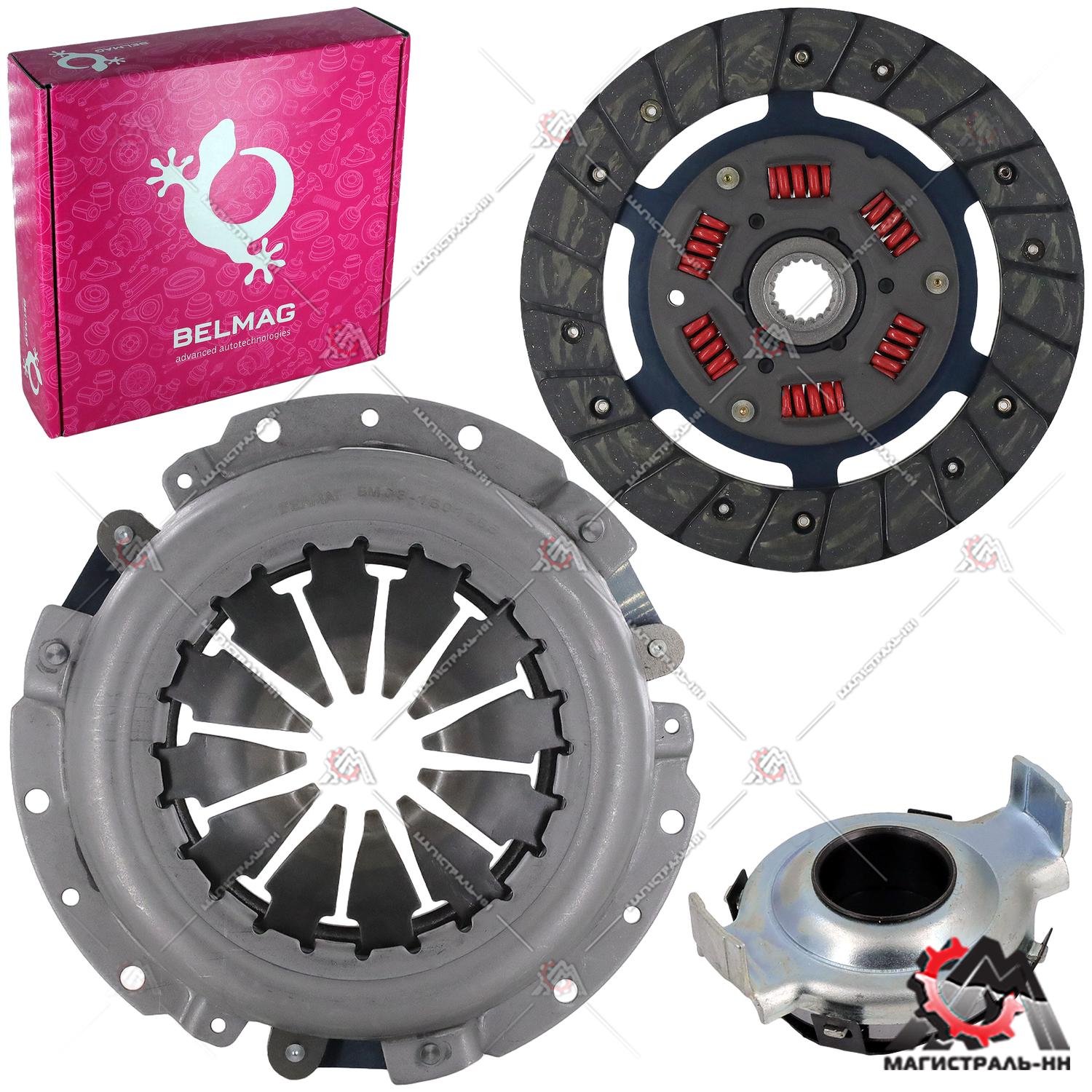 Пакет сцепления (корзина, диск, подш.) ВАЗ-1118, арт.BM.0203 (БелМаг)
