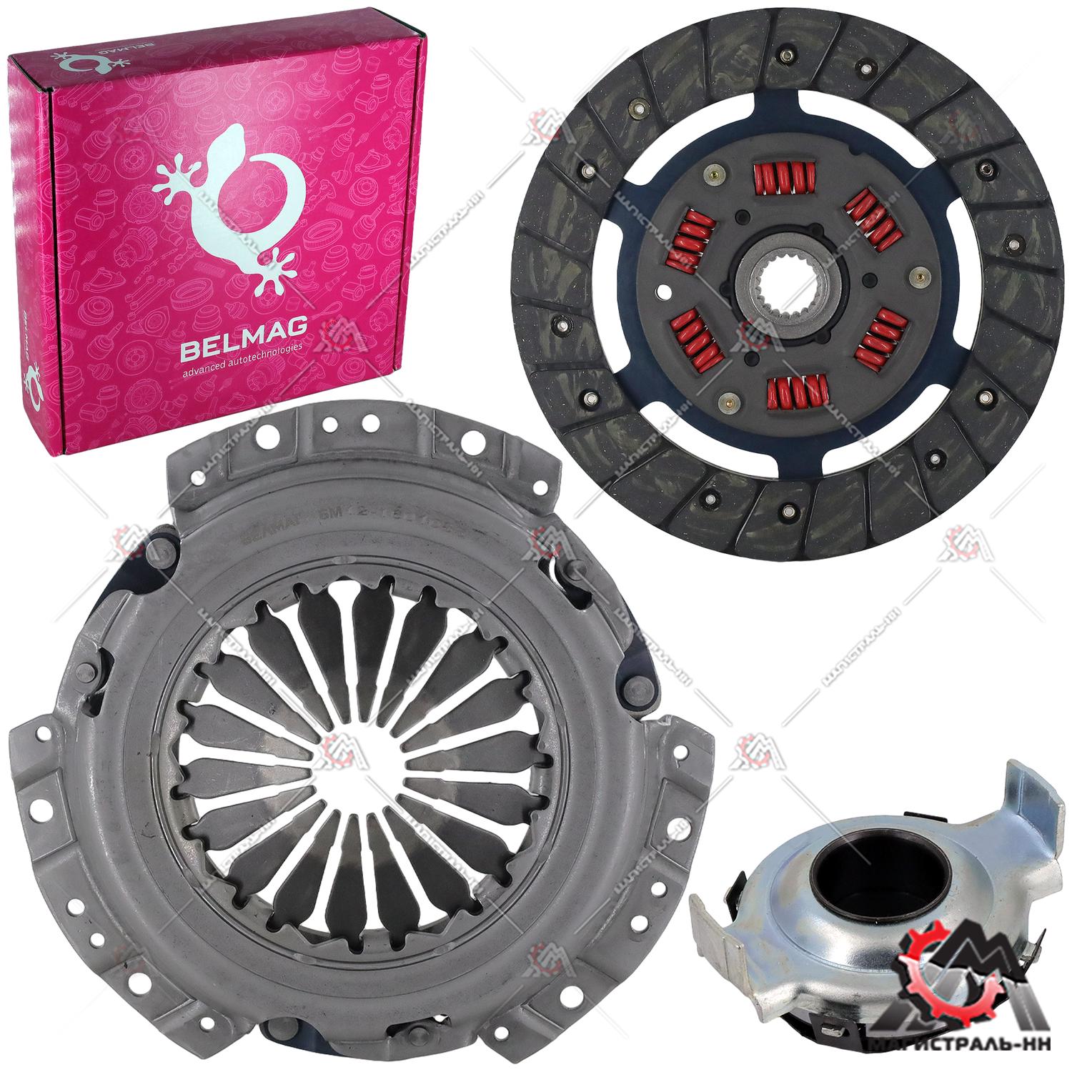 Пакет сцепления (корзина, диск, подш.) ВАЗ-2112, арт.BM.0204 (БелМаг)