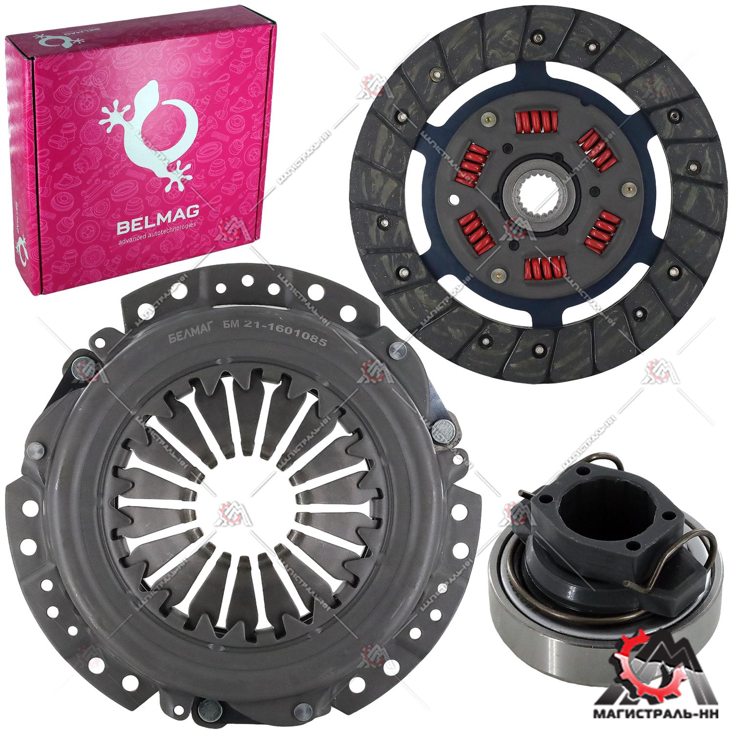 Пакет сцепления (корзина, диск, подш.) ВАЗ-2121, арт.BM.0205 (БелМаг)