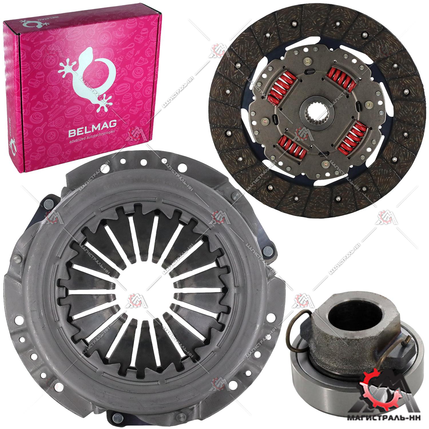 Пакет сцепления (корзина, диск, подш.) ВАЗ-2123, арт.BM.0206 (БелМаг)