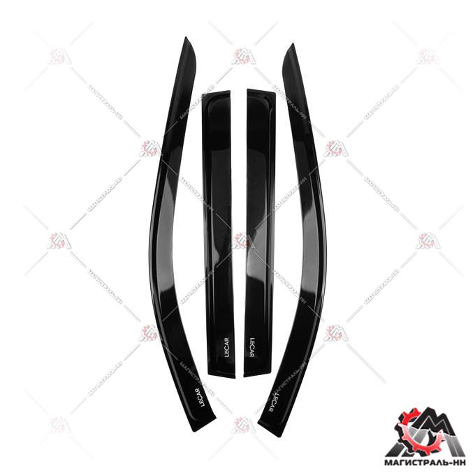 Дефлекторы на боковые стекла LADA Largus (5-ми, 7-ми местн., Cross) (4 шт.) LECAR