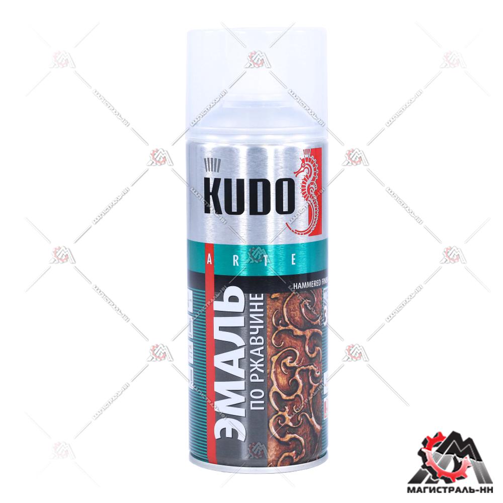 Краска молотковая по ржавчине серебристо-серо-коричневая KUDO 520 мл