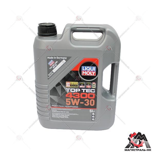 Масло Liqui Moly моторное 5W30 Top Tec 4300 SN C2 5л (синтетика) 