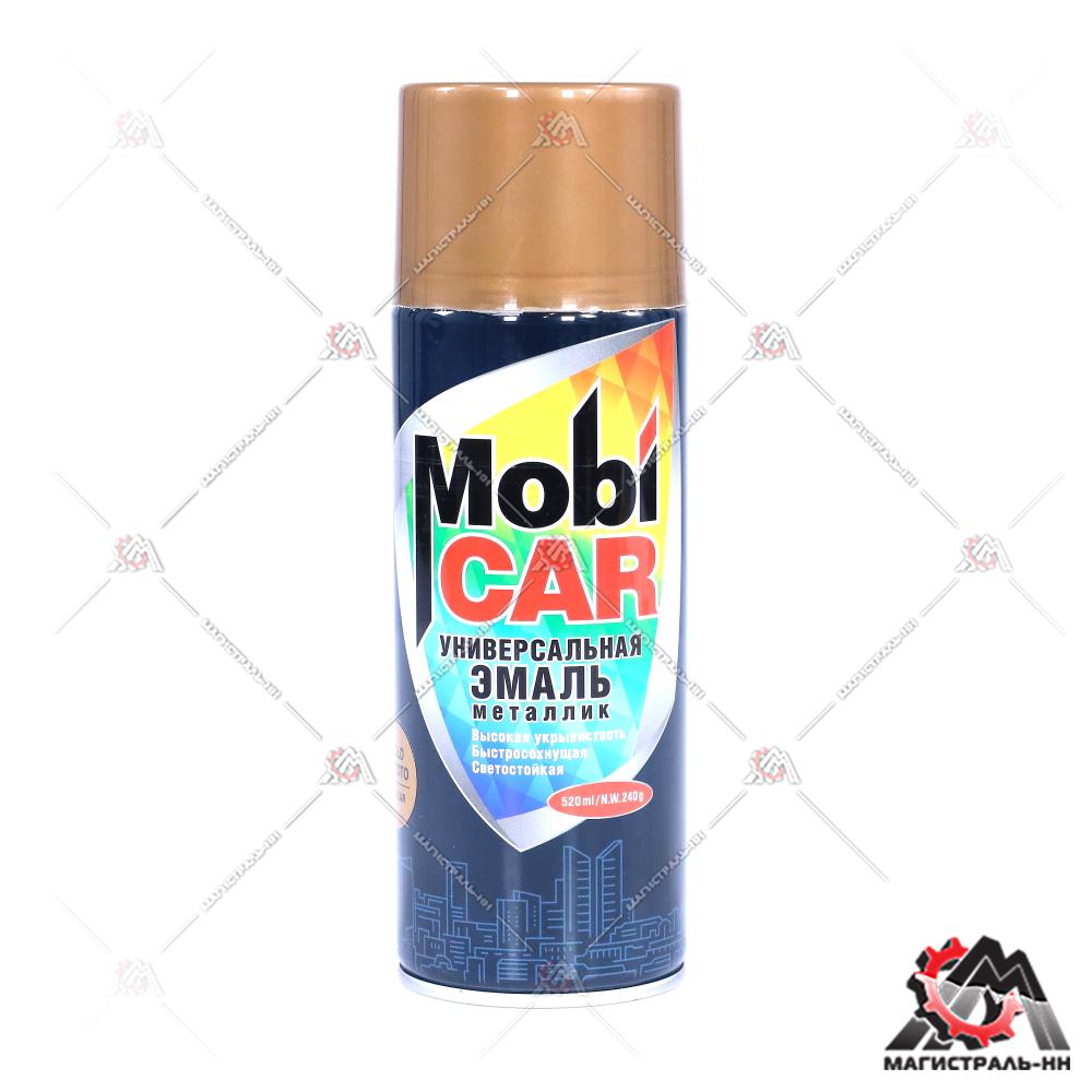 Эмаль универсальная "металлик" MobiCAR, 520 мл, золото
