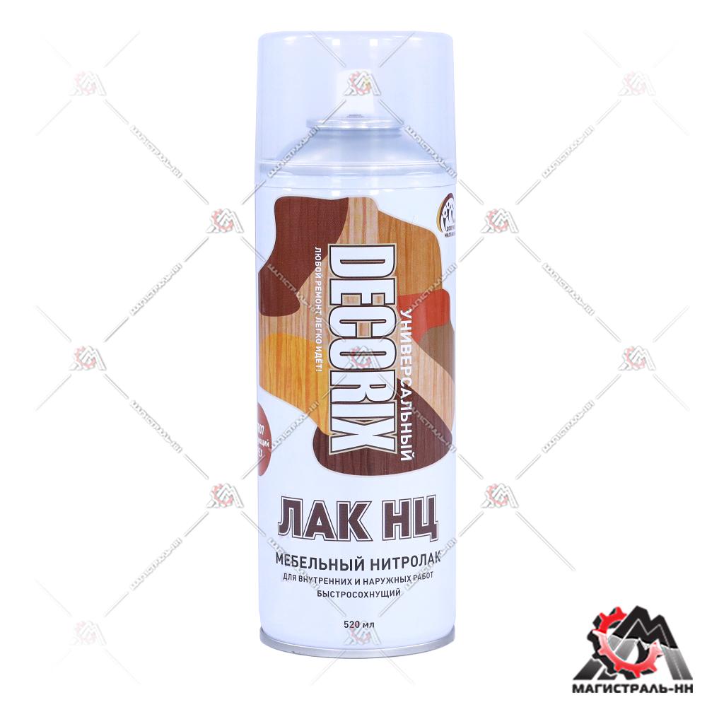 Лак НЦ мебельный нитролак тонирующий DECORIX, 520 мл, орех