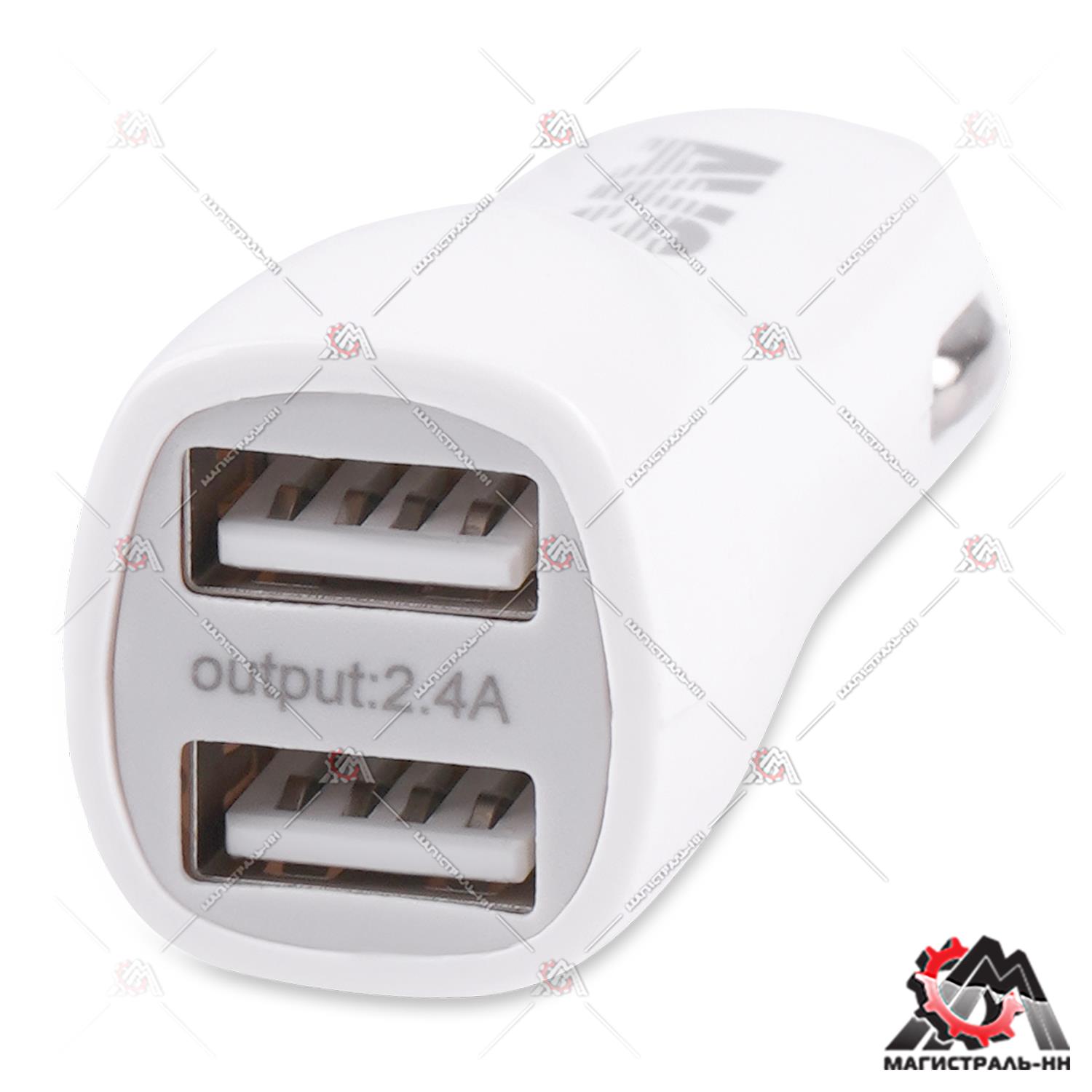 Устройство зарядное автомобильное USB AVS 2 порта UC-433 (2,4А)