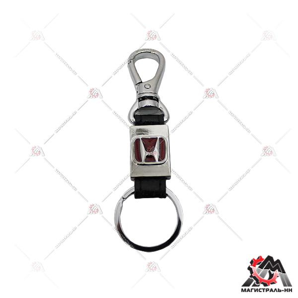 Брелок кожа/металлический  SW с карабином и кольцом Honda