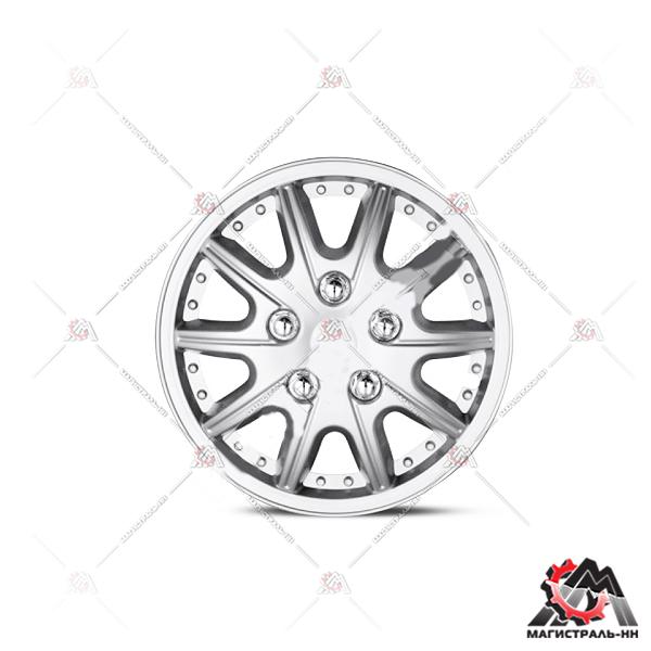 Колпак колеса R14 WC-2025 SILVER (пласт.регулир.обод) кт.4 шт. (металлик) AUTOPROFI