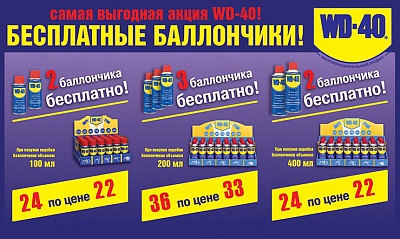Акция «Самая выгодная акция WD-40» Акция «Самая выгодная акция WD-40»