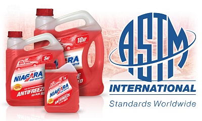 Антифриз «Niagara RED» соответствует требованиям международных стандартов ASTM!